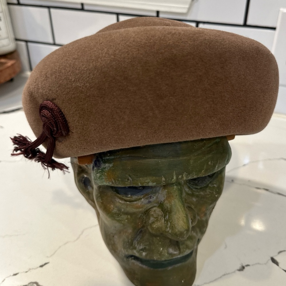 Vintage Evelyn Varon Ladies Hat Brown Wool 50’s 60’s